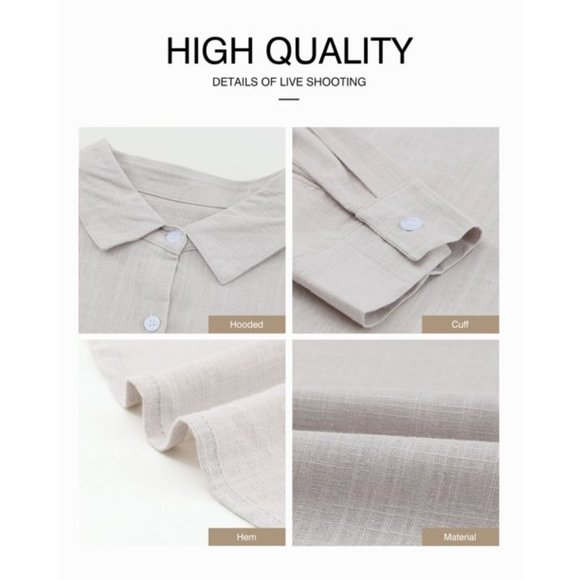 Womens Work Blouses Casual V Neck Blouse Tops 3/4 Sleeve Button Down Shirt Gray - Picture 7 of 8